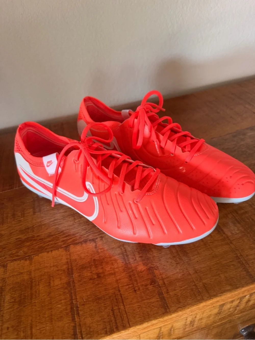 Men’s Nike Tiempo Legend 10 Elite FG - Hot Lava/white - size 7.5